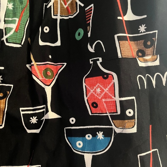 Lindy Bop Cocktail Print Swing Skirt - Picture 2 of 4